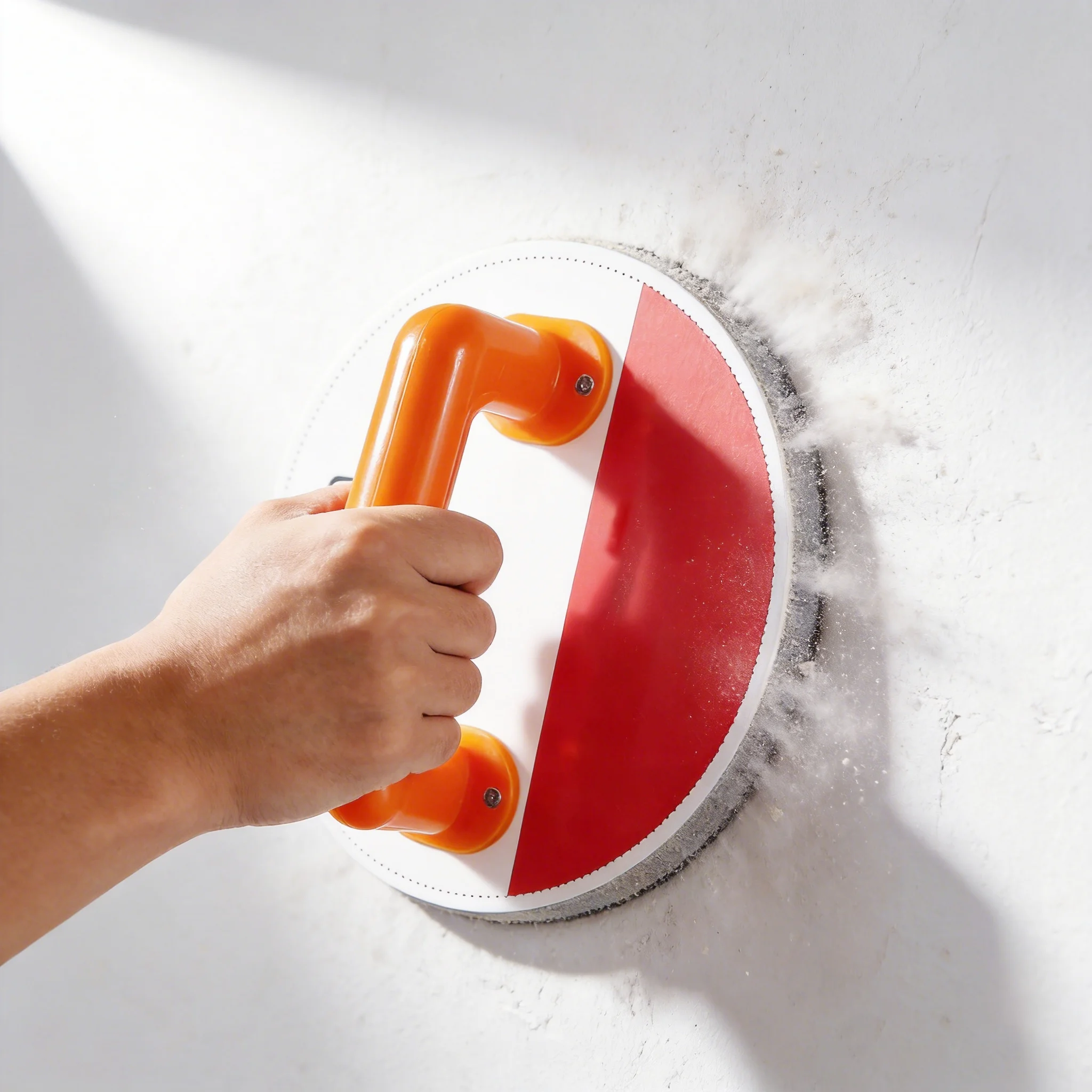 9-inch 220mm Handle Grinding Tool Disc Wall Polishing Tool Sandpaper Holder Flat Back Velvet Self-adhesive Velcro Abrasive Tool