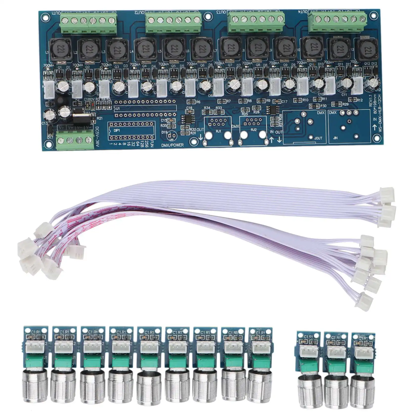 12CH Constant Current Controller DMX 512 Constant 12 Channel Decoder Dimmer for LED Strip Lights Lamp