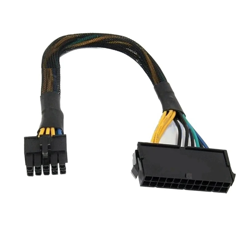 24 Pin To 10 Pin Adapter Cable ATX PSU Main Power Supply Cable Braided Sleeved Cable For Lenovo Motherboard