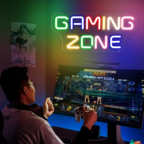 게이머 룸 네온 사인 LED 장식, 게임 조명에 대 한 USB 아크릴 Gming 영역 침실 머리맡 벽 장식 게이머 파티 생일 선물 