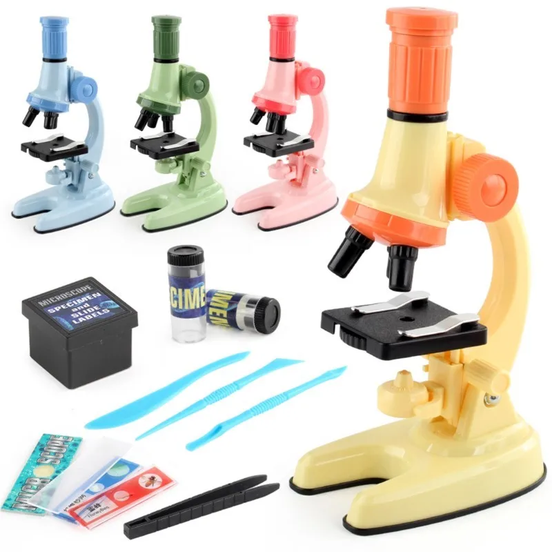 

STEM Microscope for Children LED 40X-1000X HD Educational Science Experiment Tool Laboratory Study Toy Gift Kids