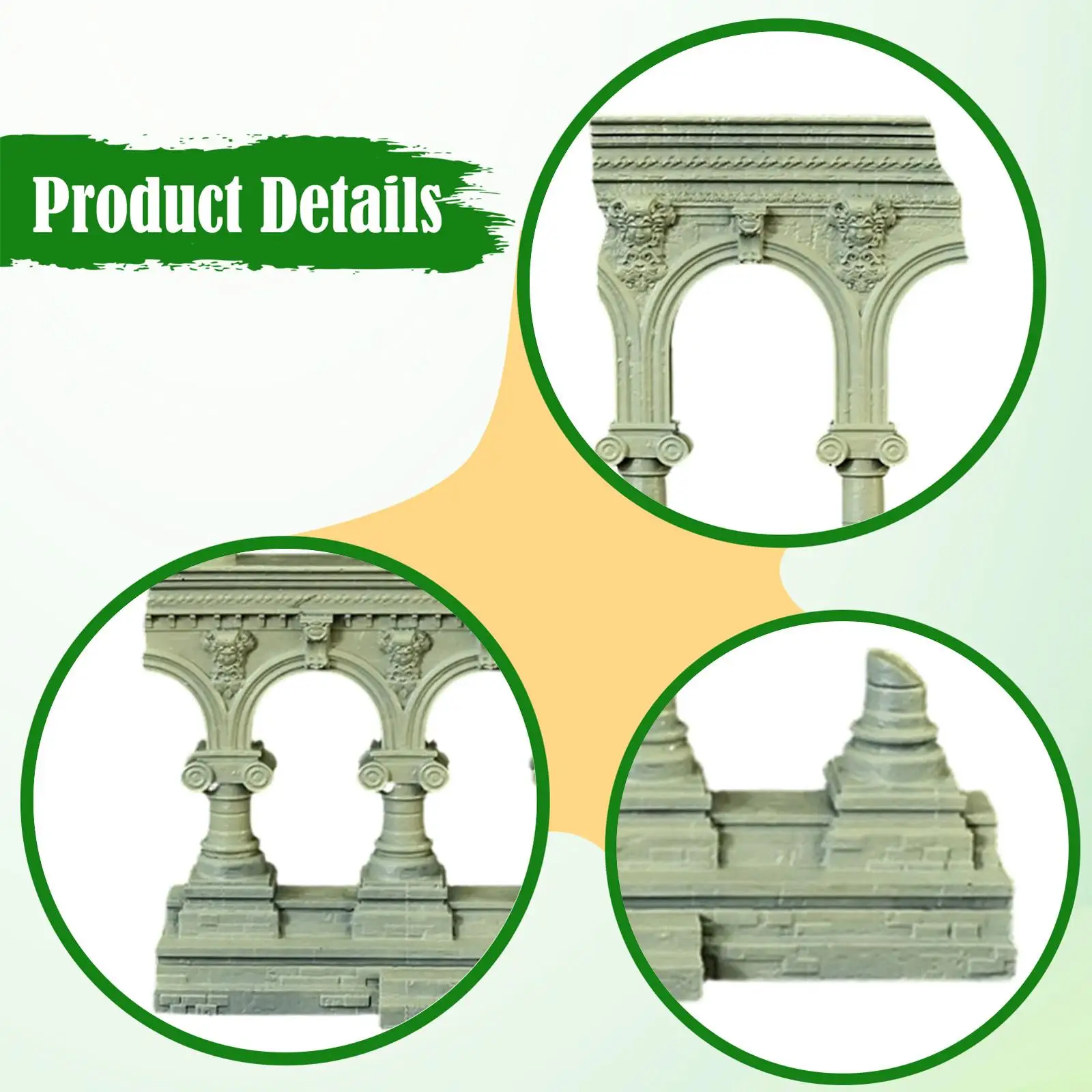 Handcrafted Aquarium Model Resin European Sculpture Decoration Roman Architecture Statue for Aquariums Accessories