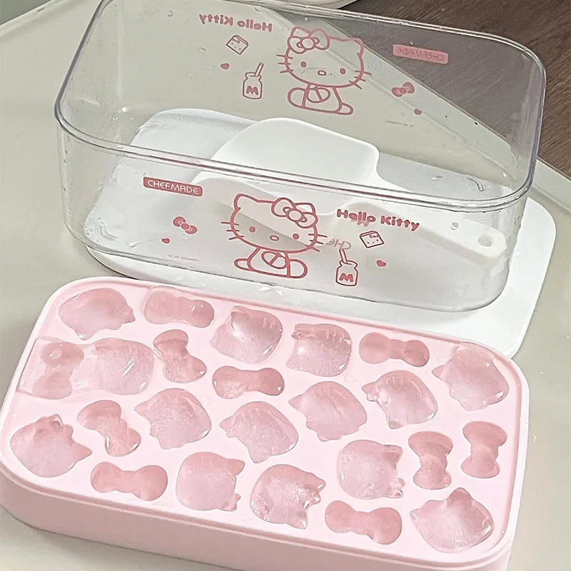 

Ins New Cartoon Sanrio Hello Kitty Ice Grid Cute Kitty Shape Ice Cube Soft Silicone Mold Food Grade Ice Lattice Mold Gift Toys