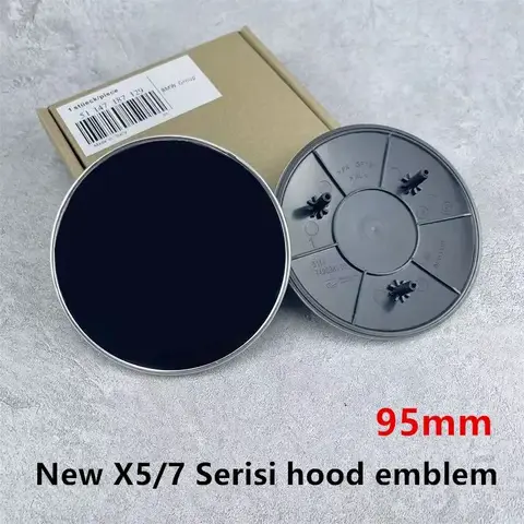 95MM Car Hood Front Badge Rear Trunk Emblem 50th Anniversary For BMW 7 Series 4 Series X7 G11 G12 G07 G26 Logo Auto Accessories