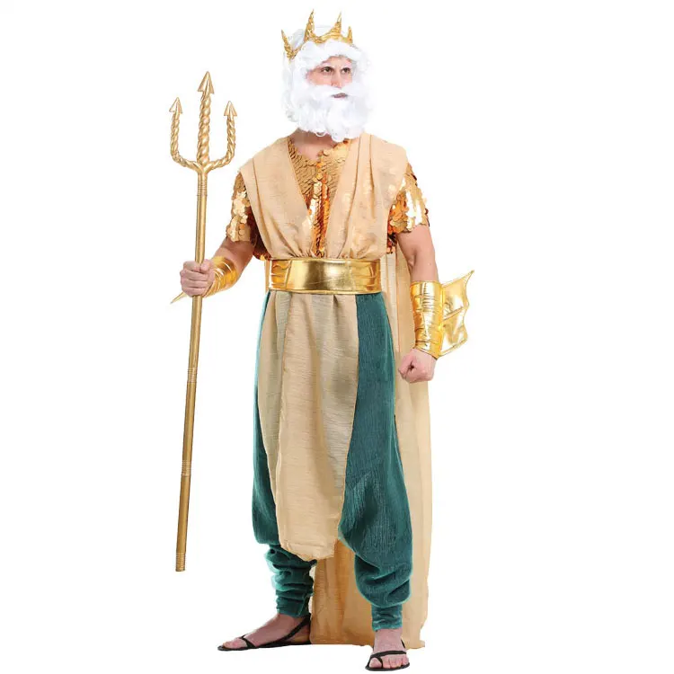 

COSPLAY Halloween Stage Performance Adult Luxury Sea God Sea Demon Dragon King Mythical Character Zeus Dressed Up