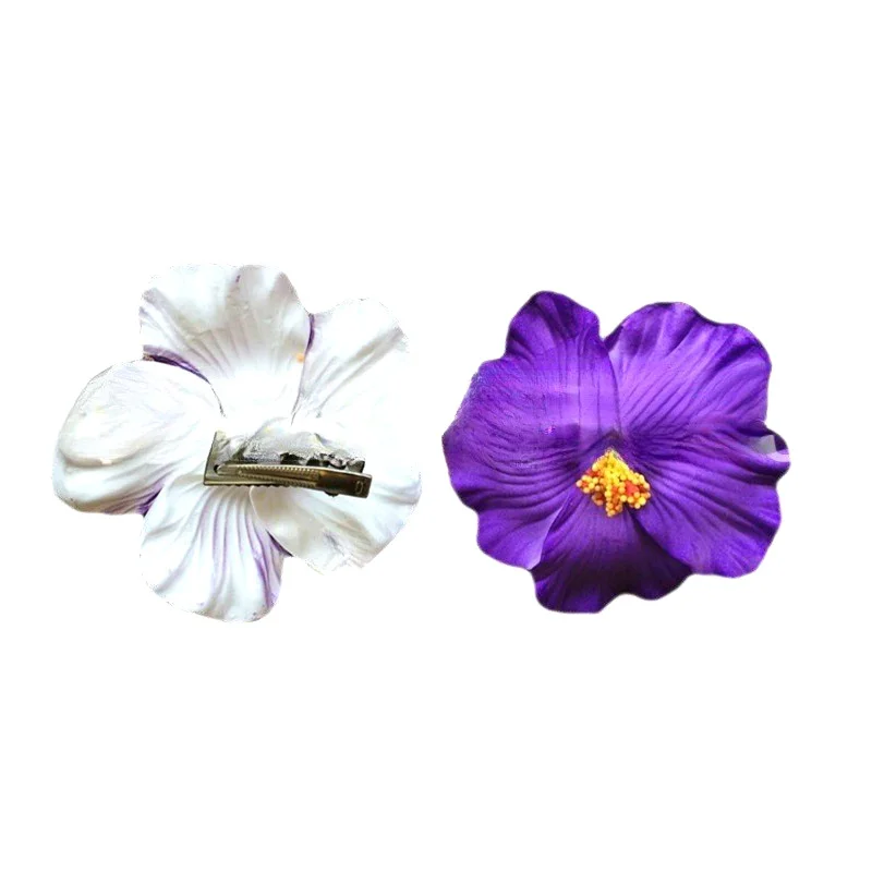 Hawaiian Colorful Flower Hair Clip For Women Girls Romantic Bohemian Flower Side Bangs Clip BB Hair Clips Hair Accessories