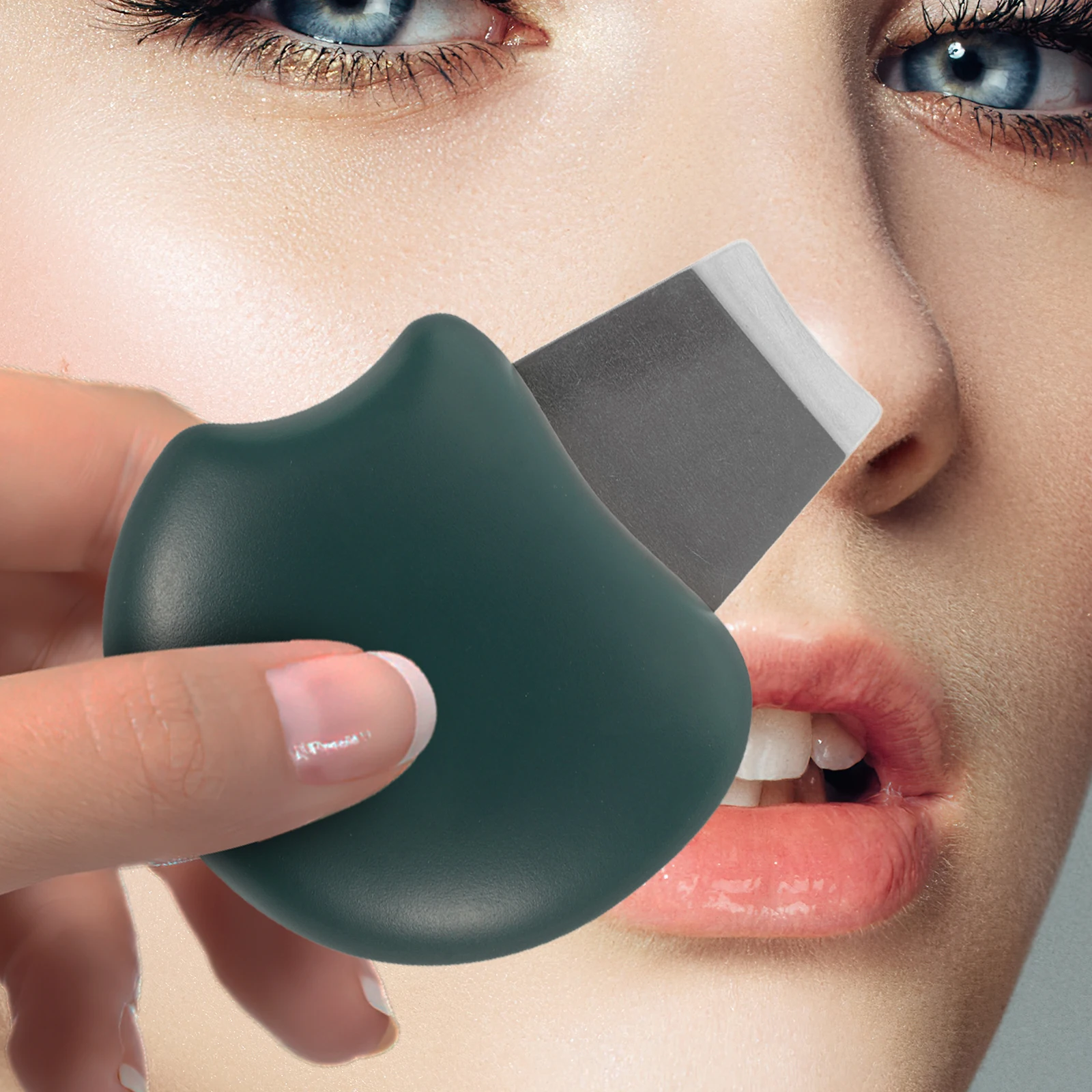 Strumento per l'estrazione dei punti neri per la rimozione dei brufoli in metallo Raschietto in acciaio inossidabile Raschietto professionale per la cura del viso di precisione