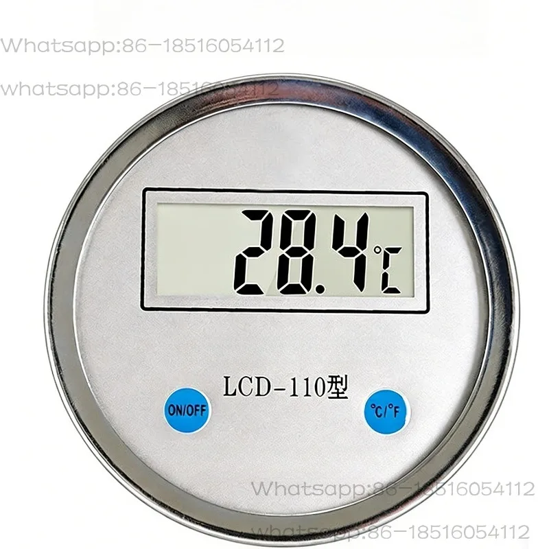 Digital Bimetal Thermometer Digital Stainless Steel Industrial High Precision Pipeline Boiler Chemical Reactor Water Temperature