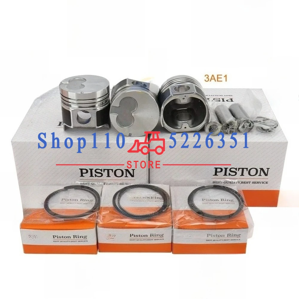 

3AE1 Overhaul Rebuild Kit Piston With Rings Engine Parts 80mm