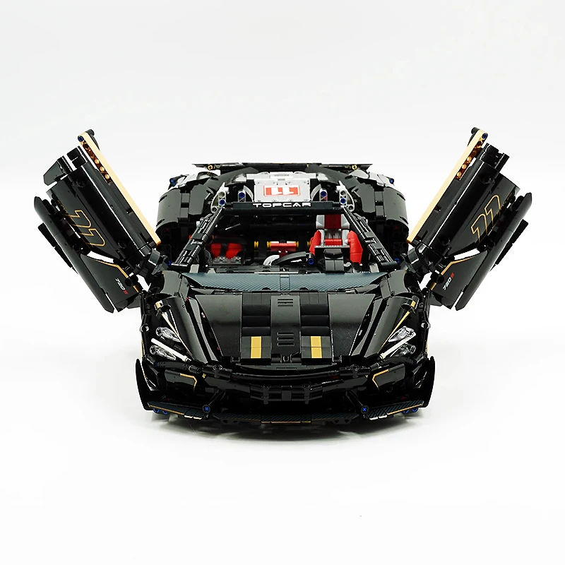 GULY 10625 การวิเคราะห์ MOC Super กีฬารถ Building Block อิฐ DIY ปริศนาของเล่นวันเกิดคริสต์มาสของขวัญของเล่นเด็ก