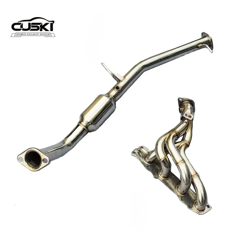 Stainless Steel Polished Finish Exhaust Manifold with Front Pipe For Suzuki Jimny 2007-2021 Improved Exhaust Performance