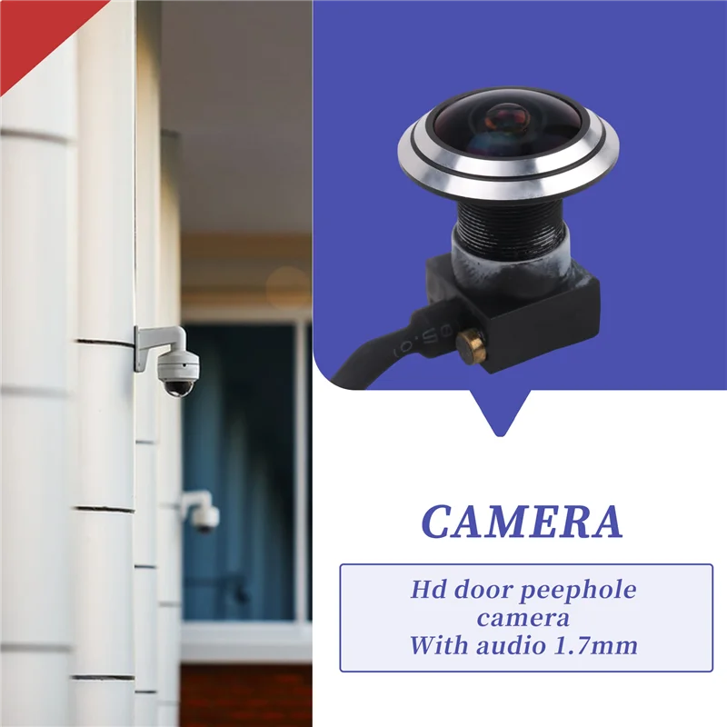 1.7Mm Panorama Fish-Eye AHD Video Camera 2MP 1080P Door Peephole Viewer Camera Wide Angle For Home Security-X62A