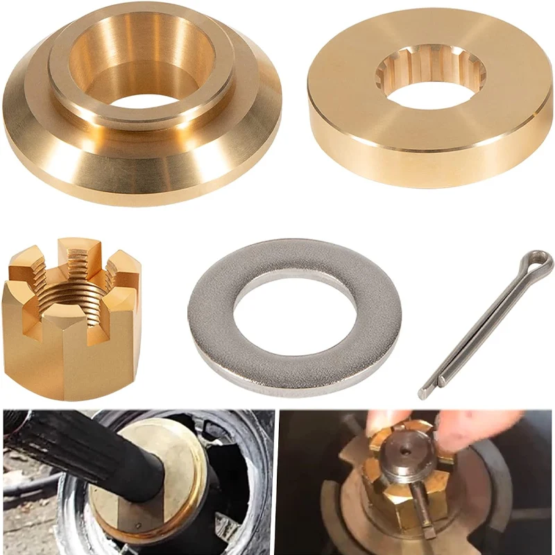 

Propeller Installation Hardware Kits for Yamaha 150-300 HP Outboard Motos, Thrust Washer/Spacer/Washer/Nut/Cotter Pin Included