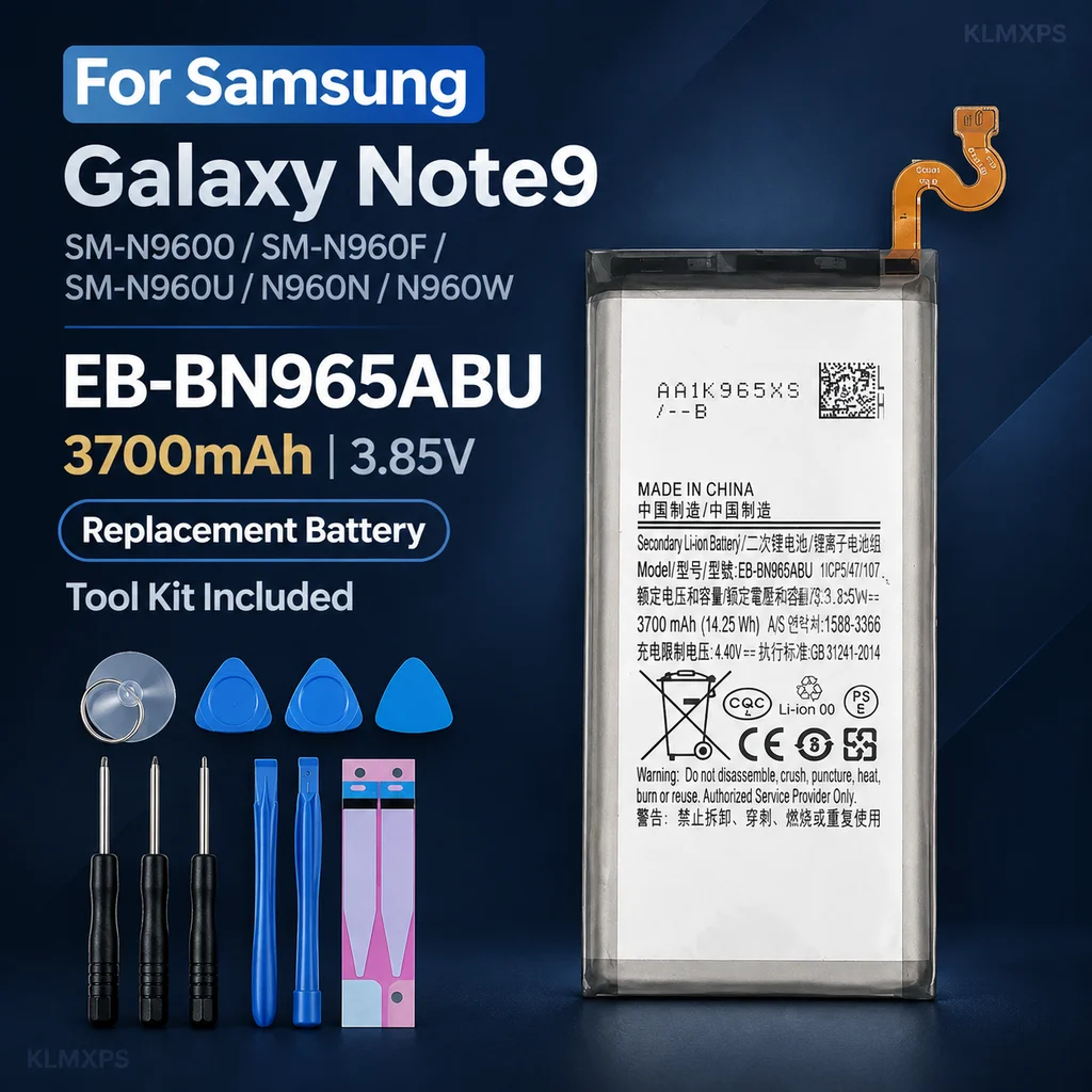 Replacement Battery For Samsung Galaxy Note9/Note 9 EB-BN965ABU/EB-BN965ABE 4000mAh SM-N9600/N960F/N960U/N960N/N960W With Tools
