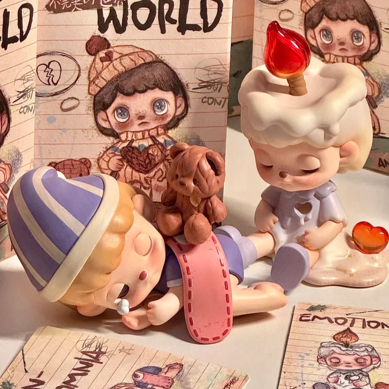 حقيقية Anmoo سلسلة العالم غير المثالي لطيف ألعاب شخصيات الحركة Kawaii شخصيات كرتونية صندوق أعمى دمى لعبة هدية لفتاة والأطفال