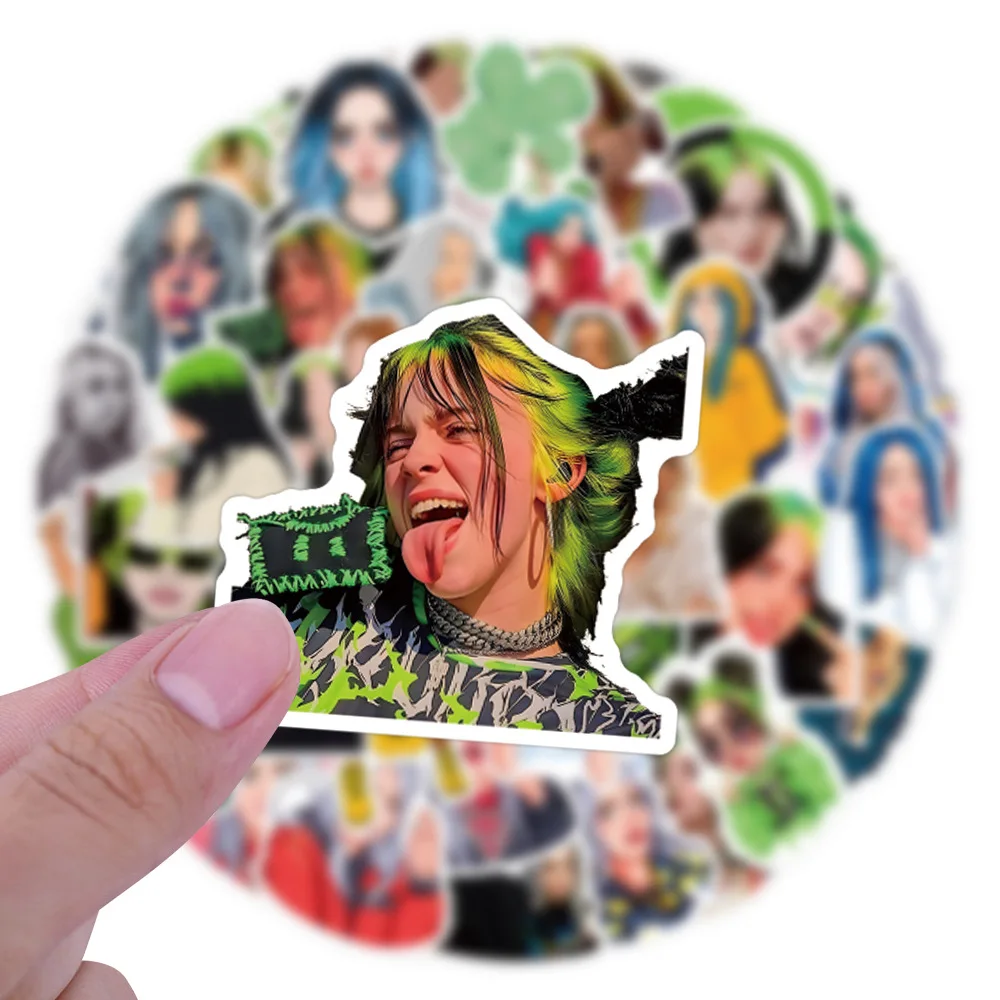 55 STKS KPOP Billie Eilish Popmuziek Groep Thema Party Scooter Bagage Water Cup Graffiti Stickers Gift