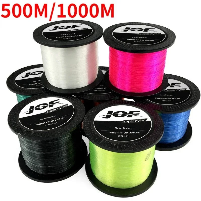 Nylon Fishing Line 500M/1000M Japanese Durable Fluorocarbon Sea Fishing Line 0.8-8.0 Super Strong Monofilament Thread Bulk Spool