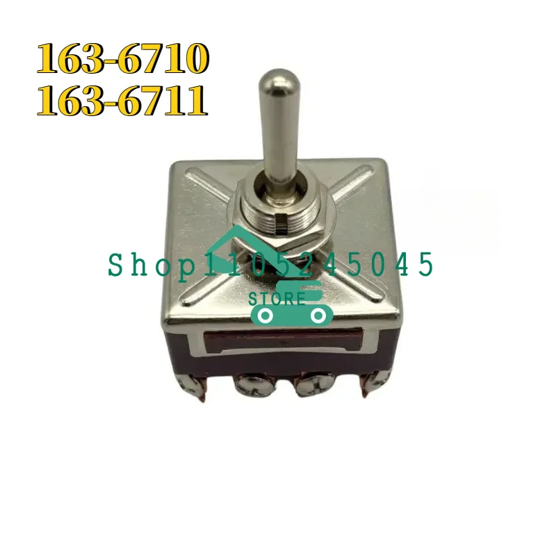 163-6710 163-6711 Handle Rocker Switch 12 Pin 250V 15A Self-resetting Toggle Switch