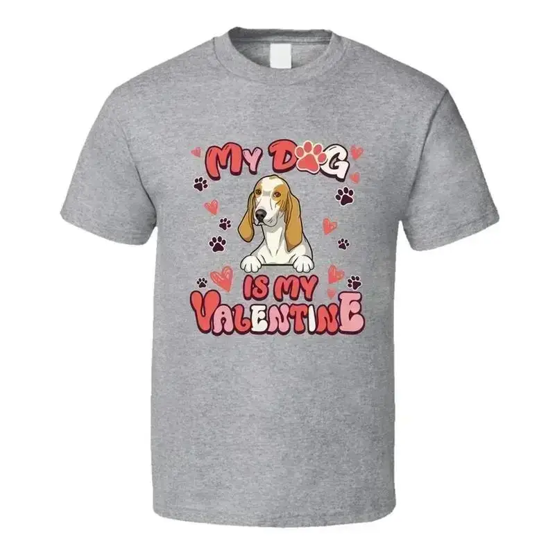 Porcelaine Hound My Dog Is My Valentine Funny T Shirt