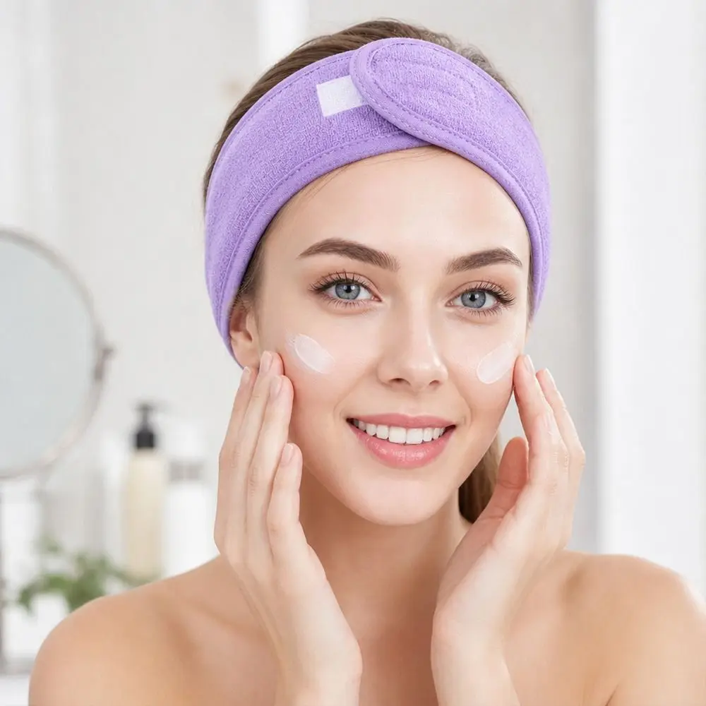 New Non-slip Towel Headband Stretchable Adjustable Head Wrap Can Be Pasted Makeup Headband Yoga - view 3