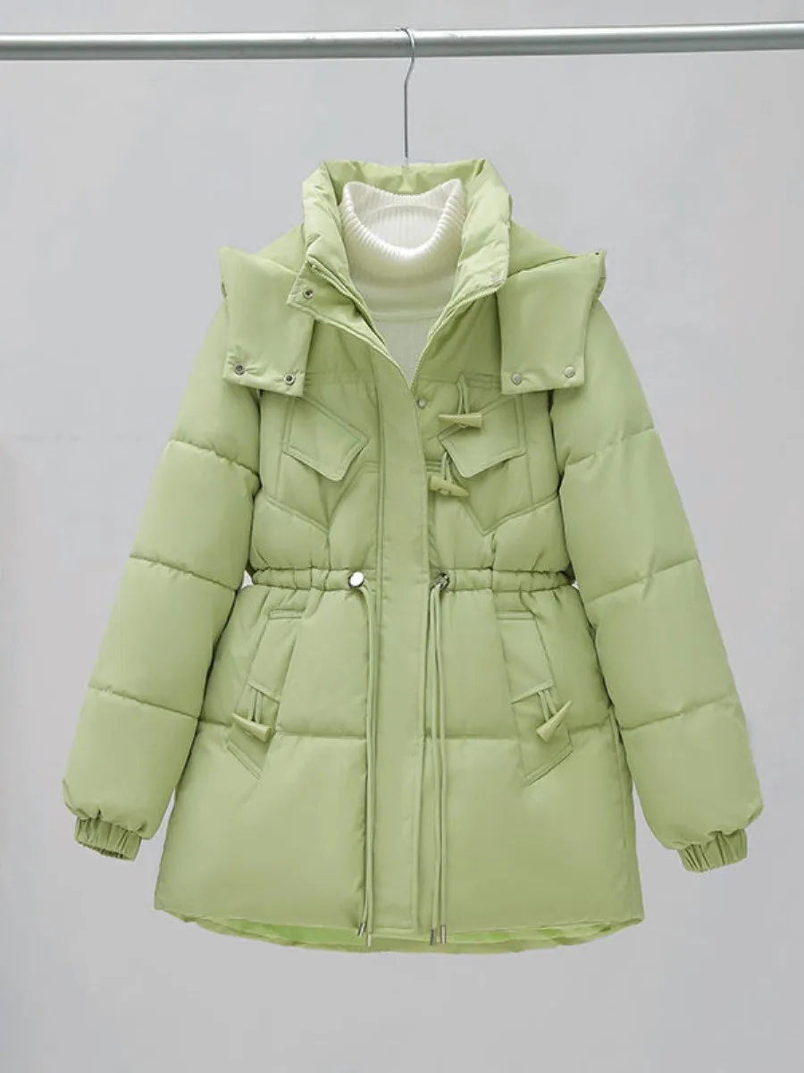 

Women's Mid-Length down Cotton Jacket Loose Fit Winter Fashionable Two-Piece Set Stylish Korean Version Warm Comfortable