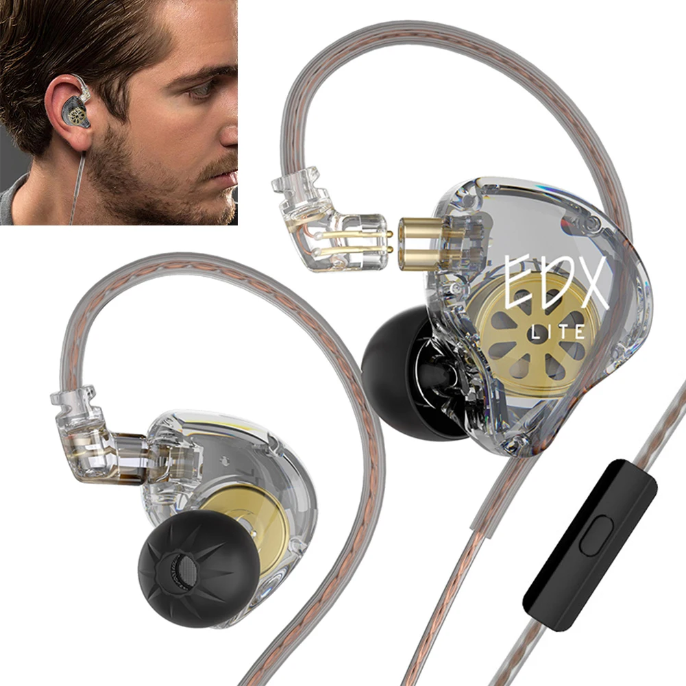 Wired In Ear Monitor Headphones 2pin Detachable Cable Stage Live Headphones 3.5MM Jack Plug Sport Noise Cancelling Headset