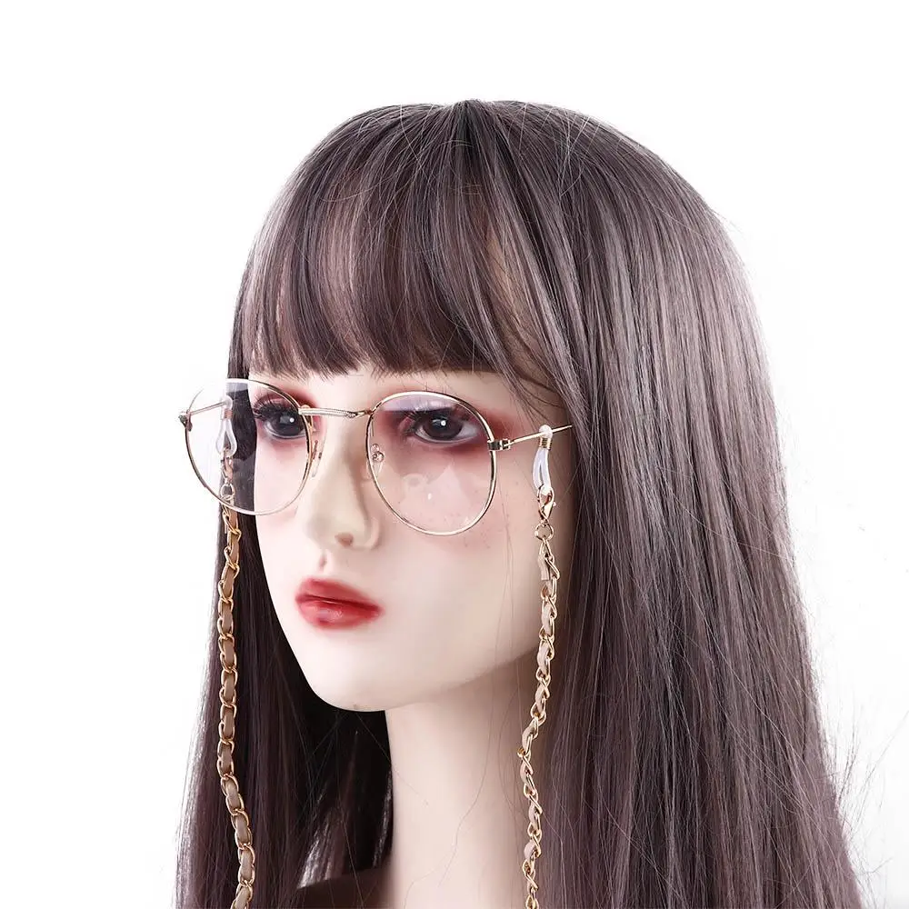 Chilly Elegant Temperament Alloy Lanyards PU Necklace Women Eyeglasses Accessories Glasses Chain Mask Chain Korean Style Chain