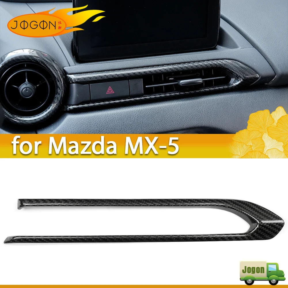

100% Dry Carbon Fiber Console AC Air Vent Frame Cover Protective For Mazda MX-5 2016-2023 Interior Moudings Accessories Trim