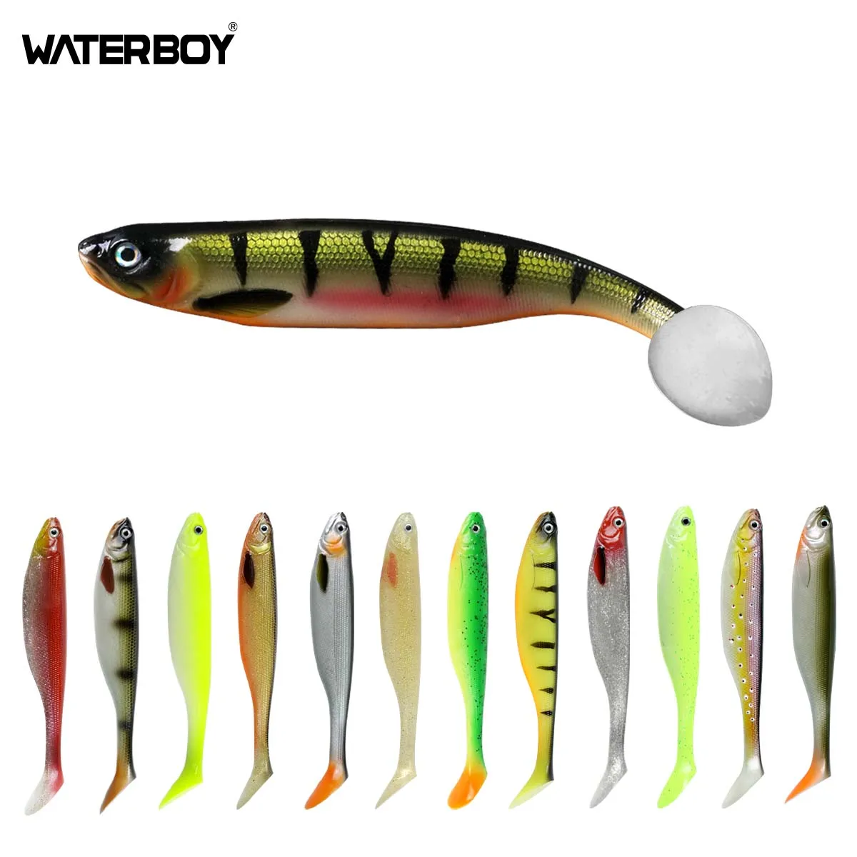 1 Stück 19cm 34g 23cm 56g Weicher Angelköder Swimbait Fischköder Hochwertig Detaillierter Softbait Herstellerprodukt Bedruckter Weicher Angelköder – Detail 1