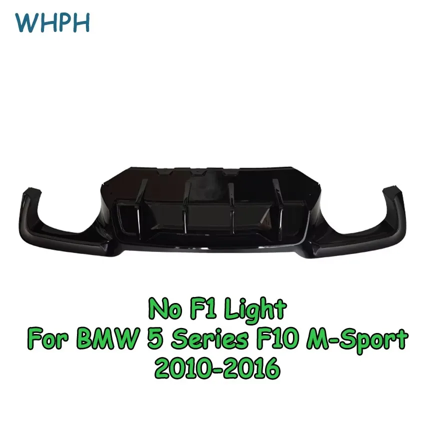 Uitlaat Achterbumper Diffuser Lip Splitter Voor BMW 5 Serie F10 M5 2010 2011 2012 2013 2014 2015 2016 Met F1 Remlicht Kits
