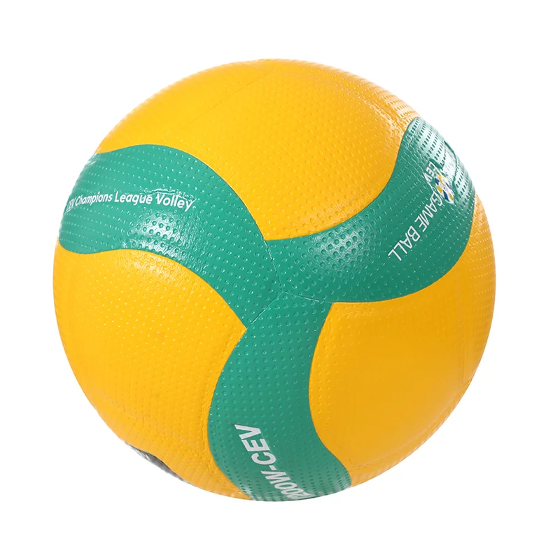 V200W Volleyball Blau Gelb Größe 5 Hochwertiger PU-Heißklebe-Volleyball für Jugendliche und Erwachsene Innen- und Außenbereich – Detail 4