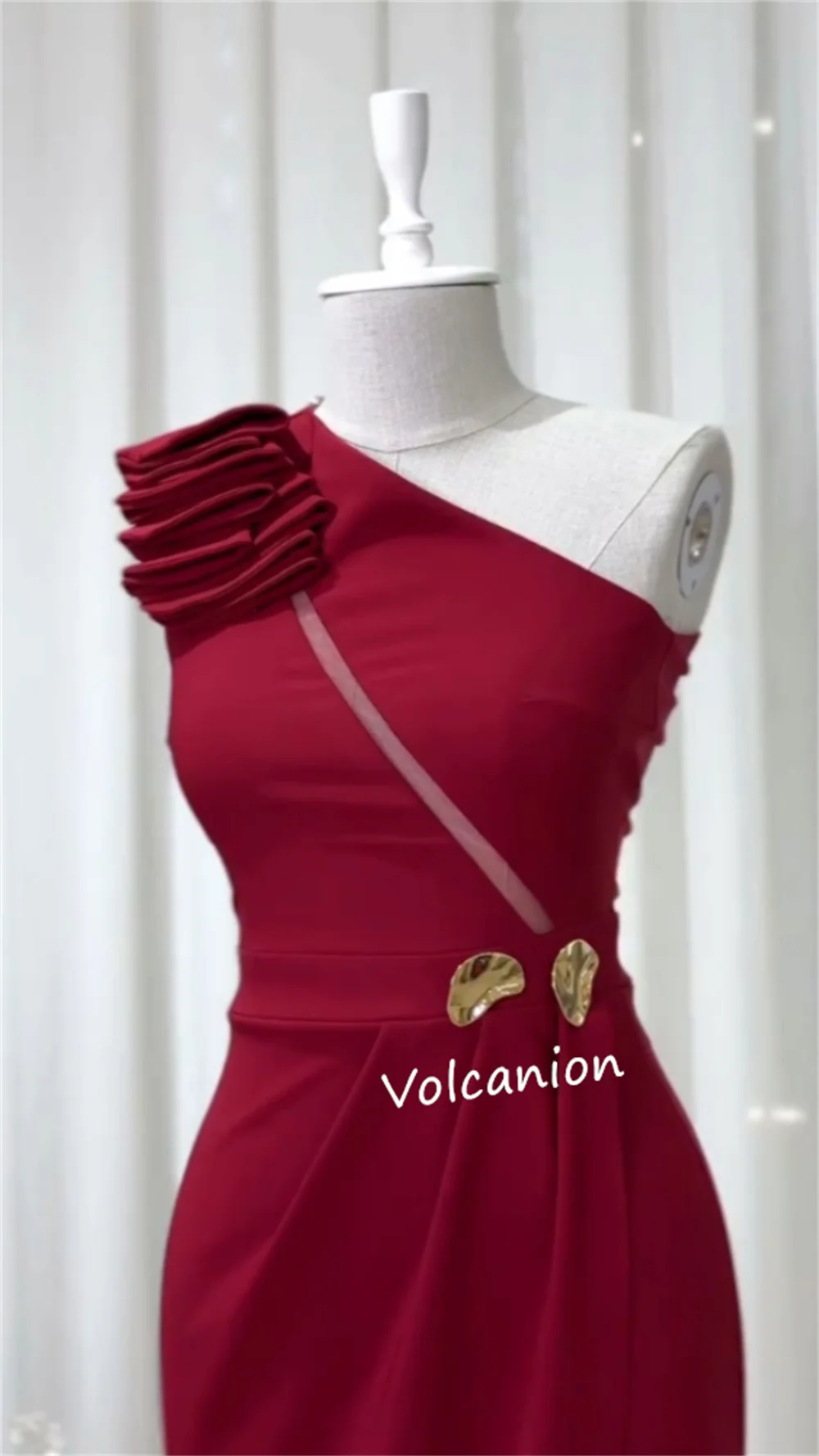 ที่กําหนดเอง JERSEY Sequined Pleat One-Shoulder Sheath MIDI ชุด Bespoke โอกาส Elegant Simple คุณภาพสูง PARTY