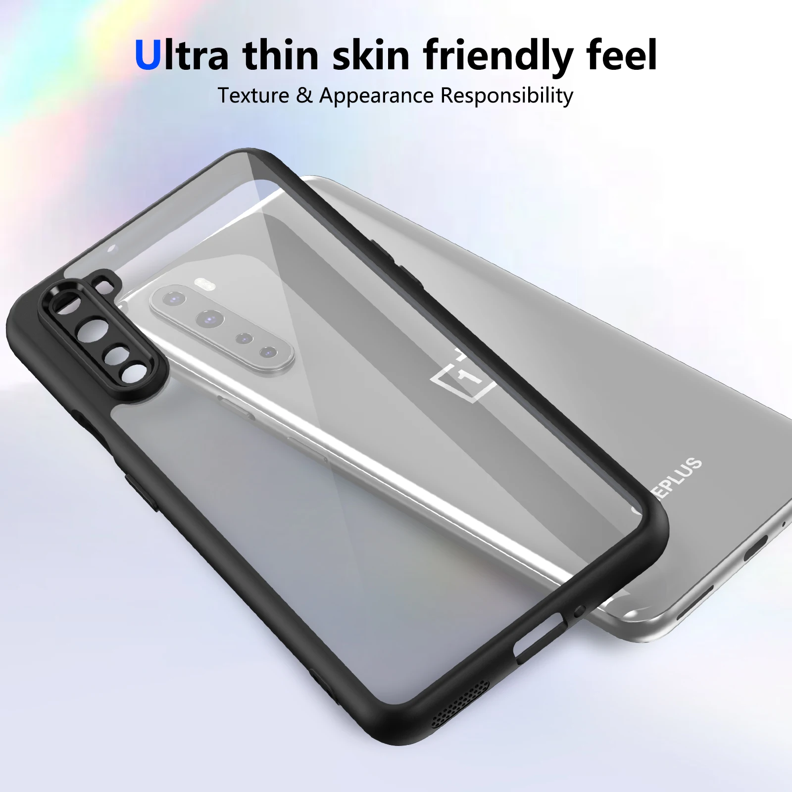 Oneplus Nord AC2001 AC2003 Hülle, stoßfeste Silikon-Stoßstange, Luftpolster, klare, matte Rückseite, harte Handyhülle für One Plus Nord – Detail 19
