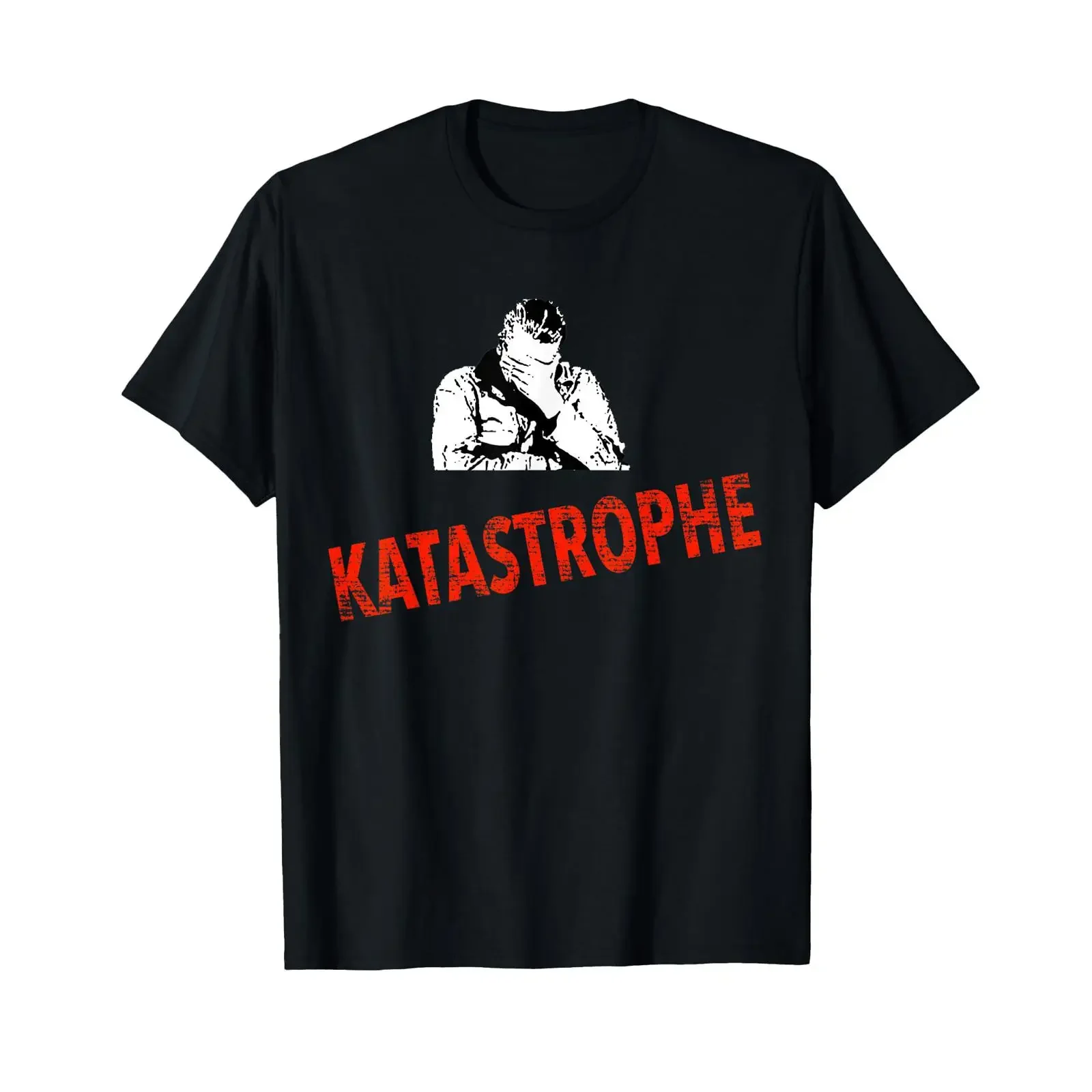 Katastrophe Lustiger Slogan T-Shirt Vintage Gewaschen Dehnbar Modisch Atmungsaktiv Grafisch Stilvoll Leichtes Oberteil Für den Alltag