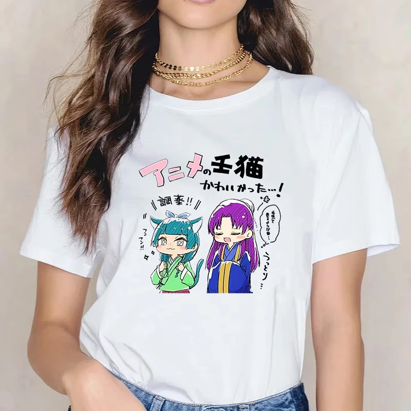 

New The Apothecary Diaries Print Women T-shirt Summer Fashion Anime Harajuku Summer Short Sleeve T Shirt Casual Clothing Tops