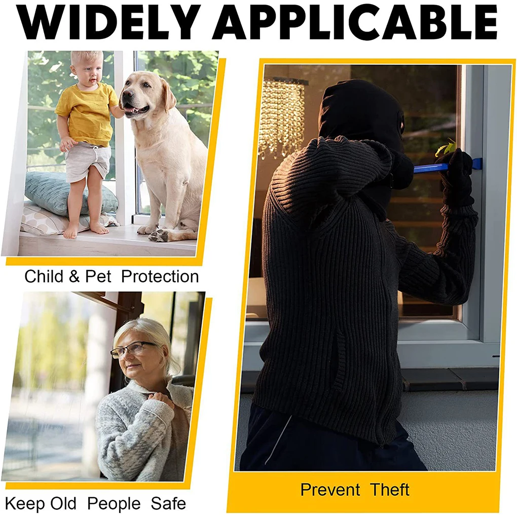 6piece Easy To Install Door Lock - Strong And Durable For Enhanced Security Office Window Lock