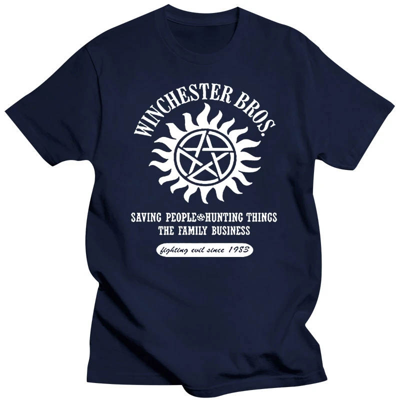 Winchester Brothers T Shirt S - Xxxxxl Supernatural Sam Bob Hunter Series Summer Style Hip Hop Men T-shirt Tops