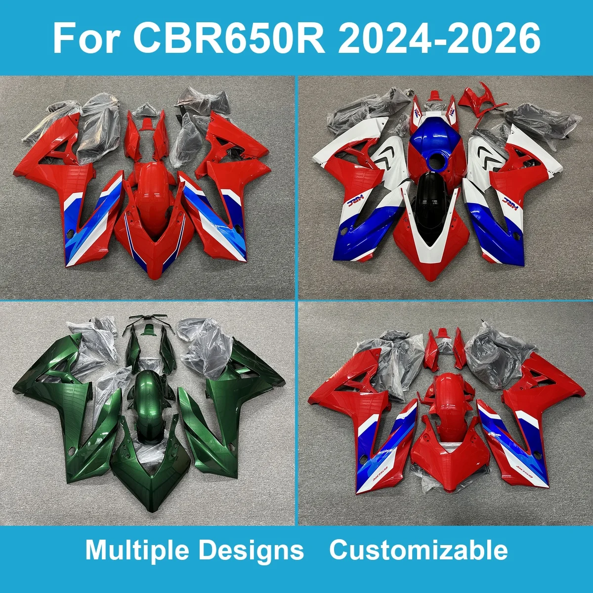 Fit for CBR650R 2024-2026 RH03 650cc Full Bodywork Panels Kit Injection Plastic ABS Cowls Fairings Cover Spares Sets