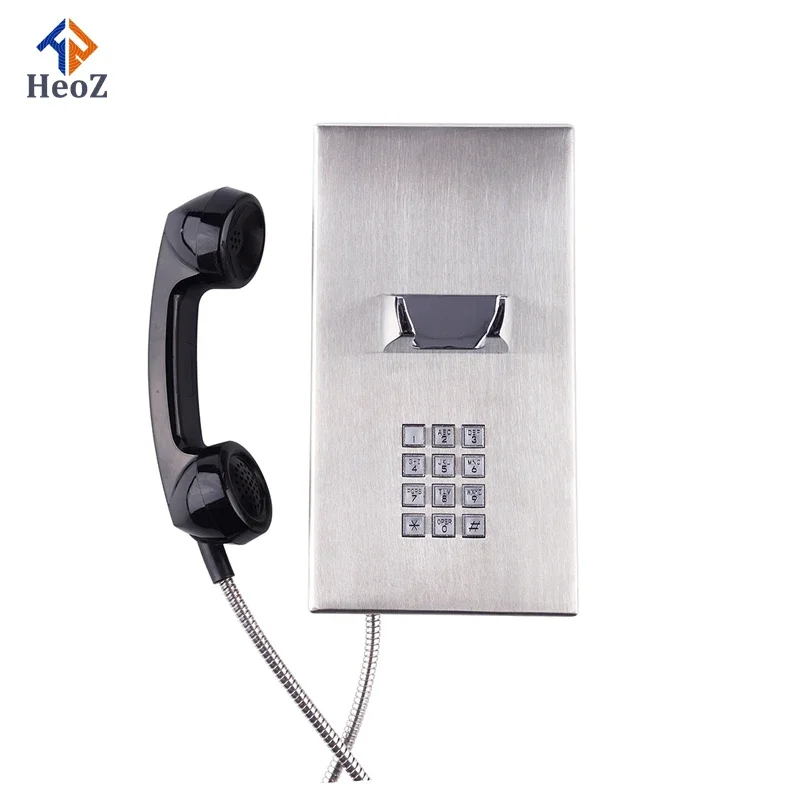 هاتف متين وعرة SUS316 جهاز تثبيت الهاتف العام هاتف السجن لمكالمات القنيمة