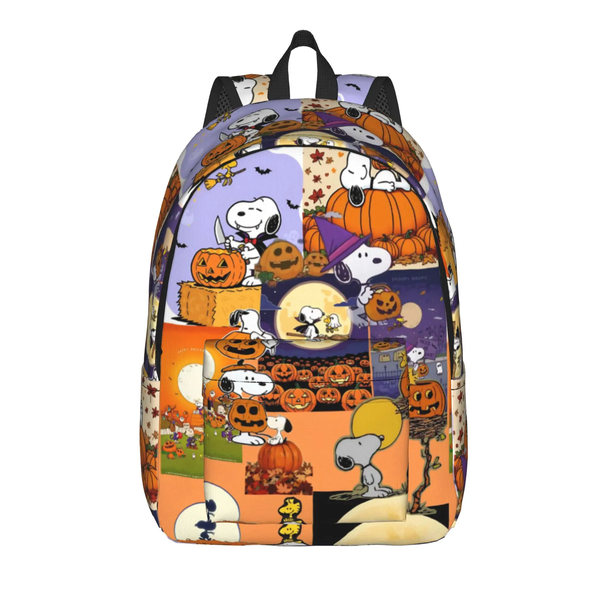 Pumpkin Autumn Halloween Snoopys Classical Backpack Sports High School Work  Daypack for Men Women Laptop Computer Shoulder Bag