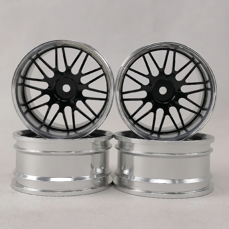 6/9/12mm Offset 4pcs CNC Machined Aluminum Wheels Rims 1/10 Scale RC Car On-road Drift Touring Model Hobby