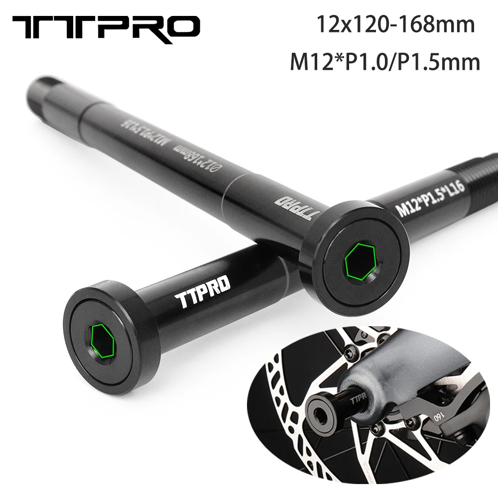 TTPRO Bike Axle 12x142 12x148 Rear Hub Thru Axle For MTB Road Bike Alloy Thru Axle Ultra Light Bike Fork 12x100 12x110 Shaft