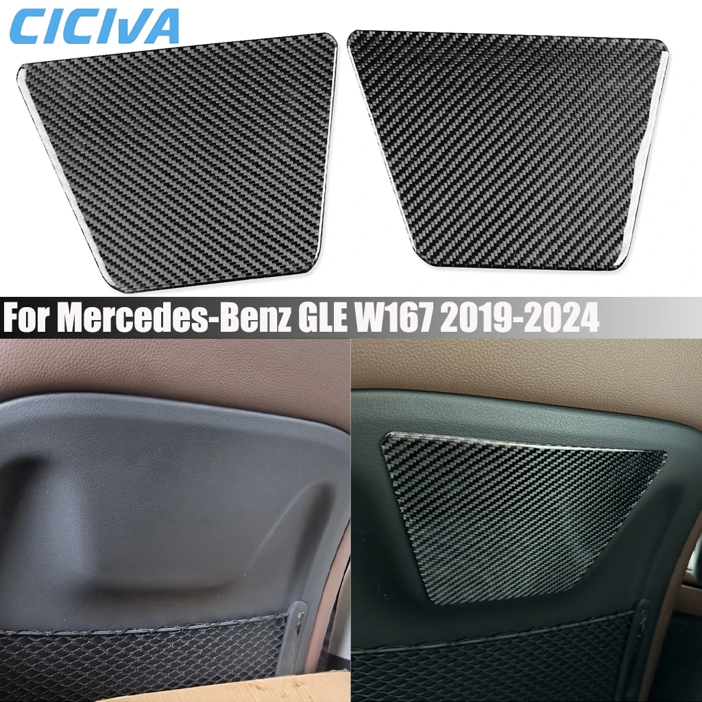 

Carbon Fiber Car Accessories Front Seat Backrest Decorative Interior Cover Trim Sticker For Mercedes-Benz GLE W167 2019-2024