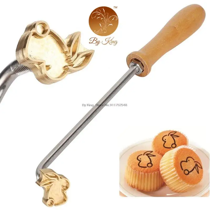 

Custom Logo Cake Brass Stamping Tool Fire-burning Copper Stamp Hot-print Wood Leather Bread Cliche Hamberger Branding Imprint