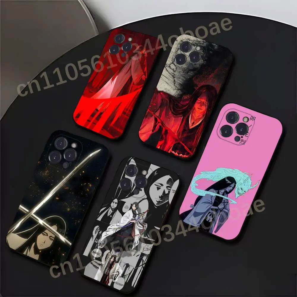 

Hrror U-Unohana B- Bleach Comics Phone Case For iPhone 17,16,15,14,13,12,11,Pro,Max,Plus Soft Black Cover