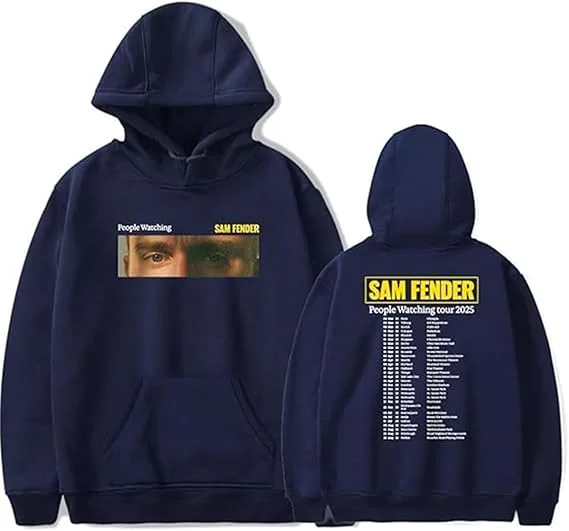 Sam Fender People Watching Tour 2025 เสื้อมีฮู้ด เสื้อแขนยาวสําหรับแฟนๆ เสื้อสเวตเตอร์ลําลองใส่สบาย