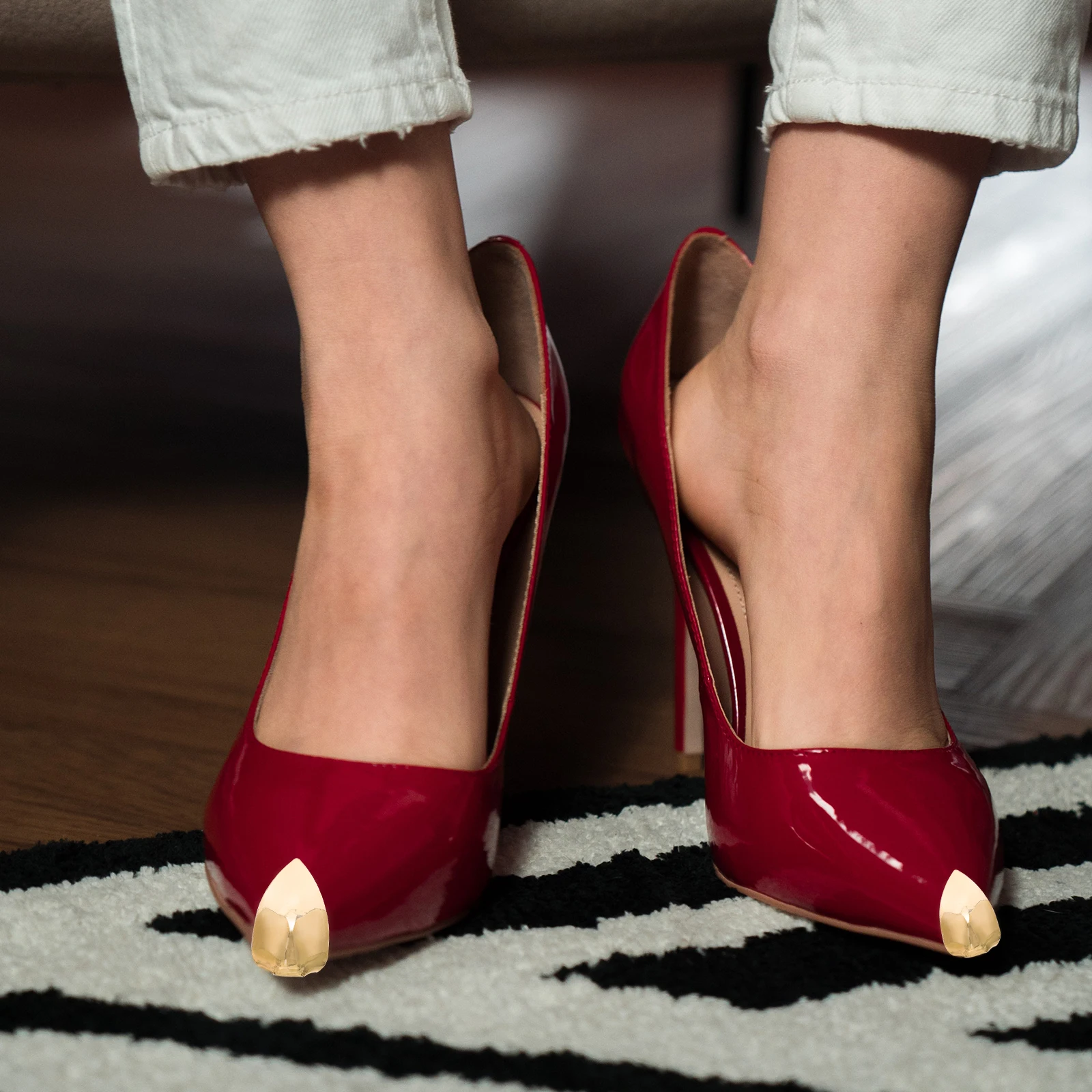 

9 Pcs Toe Protector Protective Cover Caps High Heel Head Accessory Shoes Covers Pointed Iron Tiptoe Heels