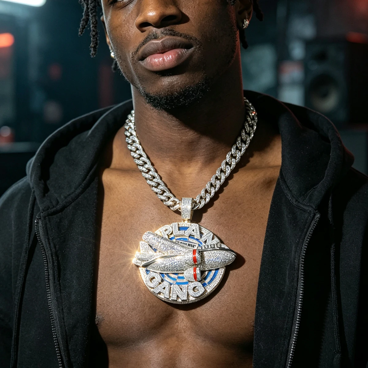 Iced Out Plan Gang Pendant CZ  - Men'S Accessories Target review and price