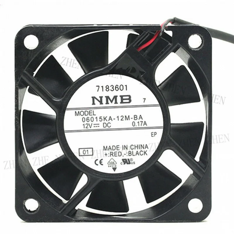 

S+ for NMB 06015KA-12M-BA 12V 0.17A 6015 6 cm 2-pin inverter cooling fan spot stock