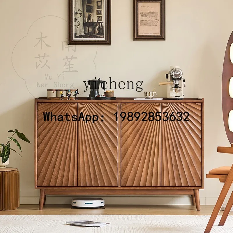 

X6 Vintage Style Sideboard Cabinet Retro Carving Living Room Storage Entryway Side Cabinet Storage